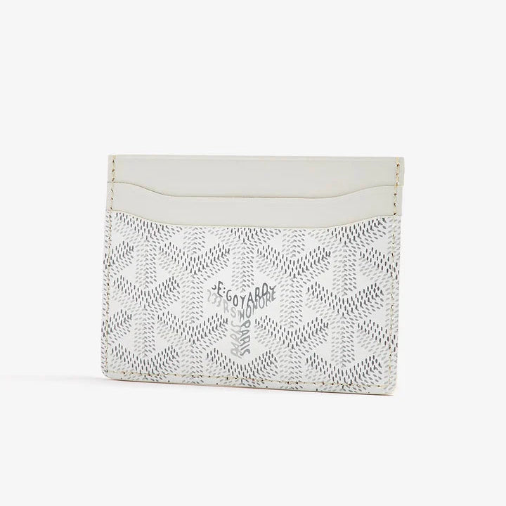 Goyard card holder white