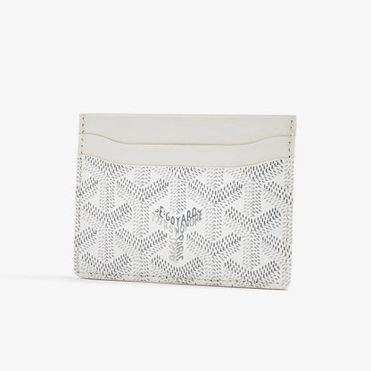 Goyard card holder white