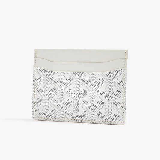 Goyard card holder white
