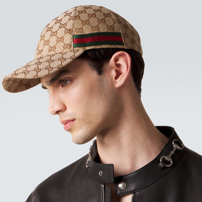 GG Canvas Web Stripe baseball cap