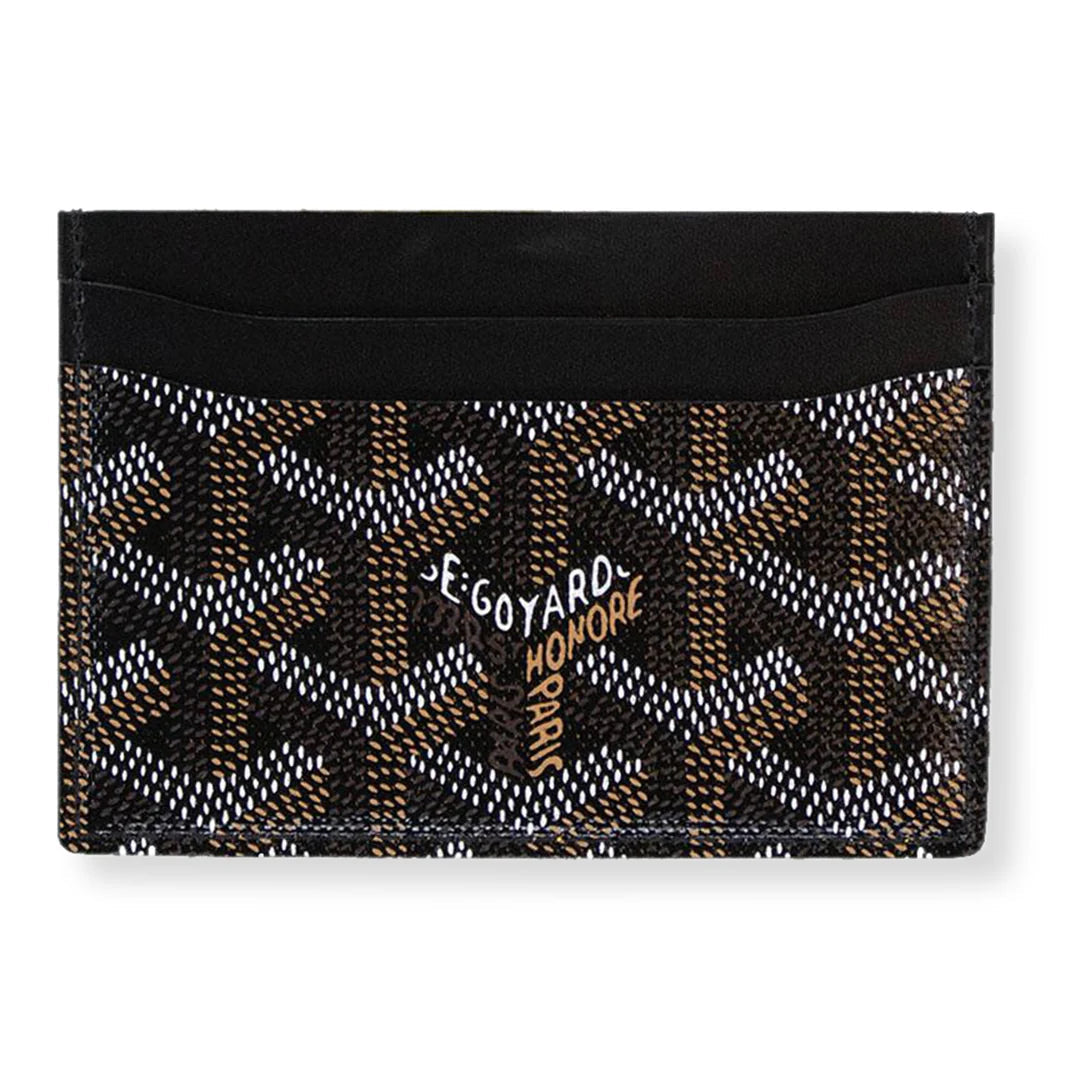 Goyard card holder black