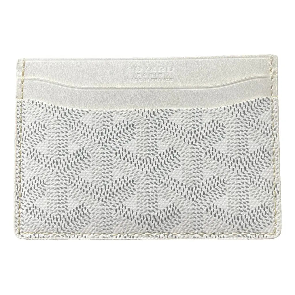 Goyard card holder white