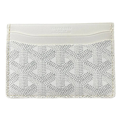 Goyard card holder white